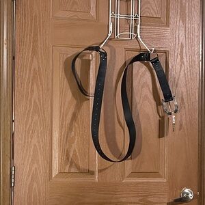 HiiFeuer Black Leather Belt with Stylish Buckle